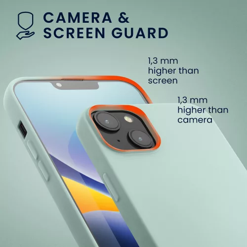 Θήκη Kwmobile για Apple iPhone 14 Plus, Silicone, Green, 59080.200