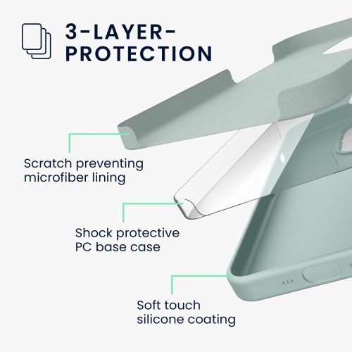 Θήκη Kwmobile για Apple iPhone 14 Pro Max, Silicone, Green, 59074.200