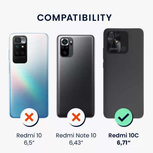 Θήκη Kwmobile για Xiaomi Redmi 10C, Silicon, Red, 59229.187