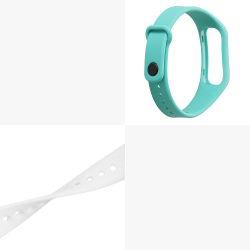 Σετ 2 ιμάντες για Oppo Band Sport, Kwmobile, Λευκό/Πράσινο, Σιλικόνη, 57437.05