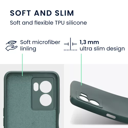 Θήκη Kwmobile για OPPO A77, Silicone, Green, 59245.169