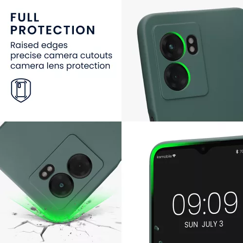 Θήκη Kwmobile για OPPO A77, Silicone, Green, 59245.169