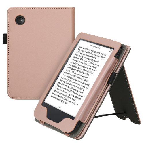 Θήκη kwmobile για Kobo Clara 2E, Οικολογικό δέρμα, Ροζ, 60052.81