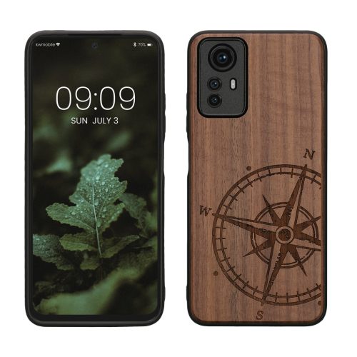 Θήκη Kwmobile για Xiaomi Redmi Note 12S, Καφέ, Ξύλο/Σιλικόνη, 60692.01