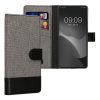 Θήκη Kwmobile για Xiaomi Redmi Note 12 Pro 5G, Γκρι/Μαύρο, Ύφασμα/Σιλικόνη, 60736.22
