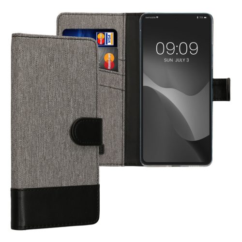 Θήκη Kwmobile για Xiaomi Redmi Note 12 Pro 5G, Γκρι/Μαύρο, Ύφασμα/Σιλικόνη, 60736.22