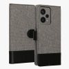 Θήκη Kwmobile για Xiaomi Redmi Note 12 Pro 5G, Γκρι/Μαύρο, Ύφασμα/Σιλικόνη, 60736.22