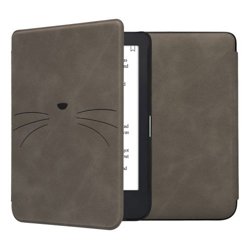 Κάλυμμα kwmobile για Kobo Clara 2E, Οικολογικό δέρμα, Γκρι, 60229.05