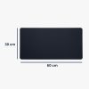 Mousepad Kwmobile για γραφείο 60 x 30 cm, Σκούρο μπλε, Οικολογικό δέρμα, 58374.17