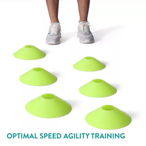 Set Navaris scara agilitate cu jaloane, 12 trepte, 6 m, conuri, geanta inclusa, 61118.06