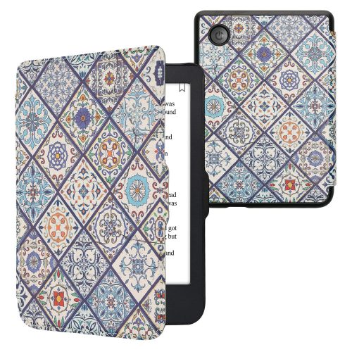 Θήκη kwmobile για Kobo Clara 2E, Οικολογικό δέρμα, Πολύχρωμο, 60056.25