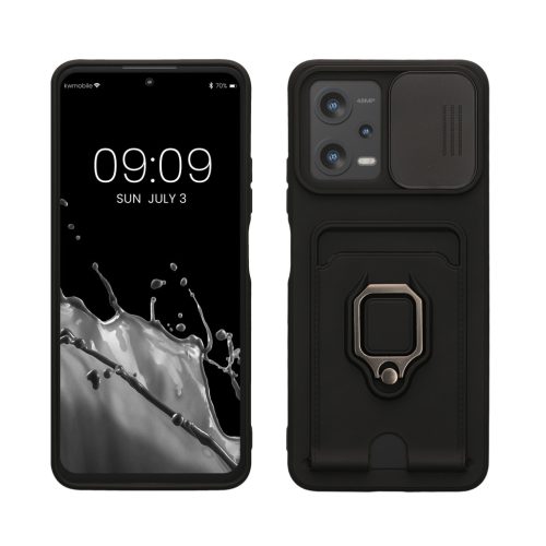 Θήκη Kwmobile για Xiaomi Redmi Note 12 5G/Poco X5, Μαύρη, Σιλικόνη, 61182.01