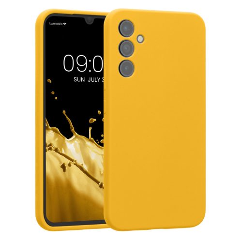 Θήκη Kwmobile για Samsung Galaxy A34 5G, Κίτρινη, Σιλικόνη, 60807.165
