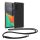 Θήκη Kwmobile με κορδόνι για Sony Xperia 10 V, Διαφανής/Μαύρη, Σιλικόνη, 61195.03