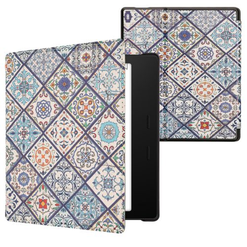 Κάλυμμα kwmobile για Amazon Kindle Oasis 10, Οικολογικό δέρμα, Πολύχρωμο, 49417.39