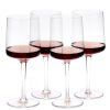 Set 4 Pahare Vin Navaris, 400 ml, cu picior, design modern, transparent, 56212.03