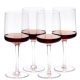 Set 4 Pahare Vin Navaris, 400 ml, cu picior, design modern, transparent, 56212.03