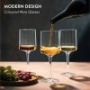 Set 4 Pahare Vin Navaris, 400 ml, cu picior, design modern, transparent, 56212.03