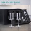 Set 4 Pahare Vin Navaris, 400 ml, cu picior, design modern, transparent, 56212.03