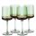 Set 4 Pahare Vin Navaris, 400 ml, cu picior, verde, design modern, 56212.05