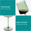 Set 4 Pahare Vin Navaris, 400 ml, cu picior, verde, design modern, 56212.05