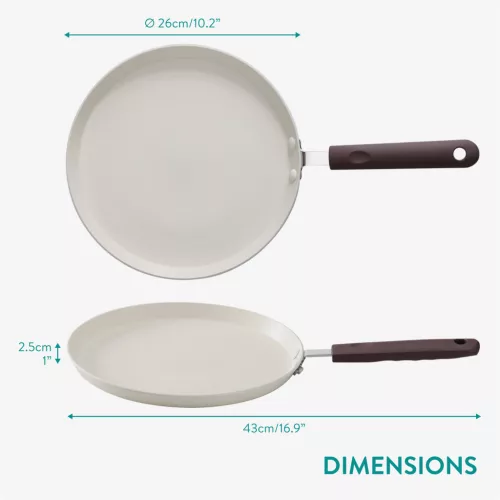 Tigaie pentru clatite Navaris, 26 cm, non-adeziv, cu Spreader, 49546.02