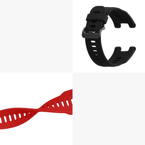 Σετ ιμάντων 2 kwmobile για Huami T-Rex/T-Rex Pro, Silicone, Black/Red, 58460.05