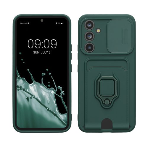 Θήκη Kwmobile για Samsung Galaxy A54 5G, Σκούρο πράσινο, Σιλικόνη, 61339.169
