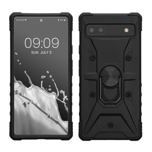 Θήκη Kwmobile για Google Pixel 6a, μαύρη, πολυανθρακική, 61359.01