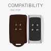 Θήκη κλειδιού αυτοκινήτου Kwmobile για Renault/Dacia 4 κουμπιά, Keyless Go, Μαύρο, Σιλικόνη, 48035.247