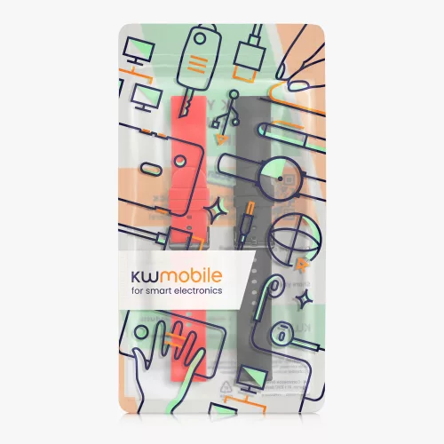 Σετ 2 ιμάντες kwmobile για IOWODO R5/R3 Pro, Silicone, Black/Red, 58169.03