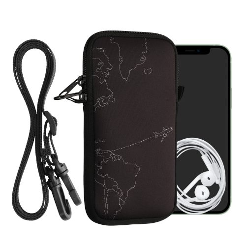 Kwmobile Universal Case για τηλέφωνο XXL, 7 ιντσών, Μαύρο/Λευκό, Neoprene, 58701.5.06