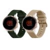 Σετ 2 ιμάντες Kwmobile για Garmin Venu 2S, Γκρι/Πράσινο, Σιλικόνη, 55152.03