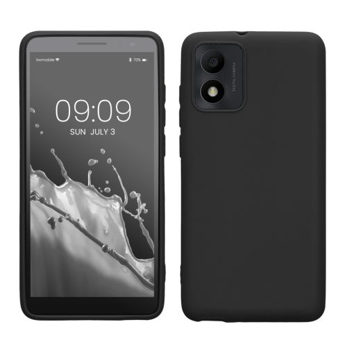 Θήκη Kwmobile για Alcatel 1B (2022), Μαύρη, Σιλικόνη, 61461.01