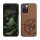 Θήκη Kwmobile για Xiaomi Redmi 10, Καφέ/Μαύρο, Ξύλο/Σιλικόνη, 56794.03