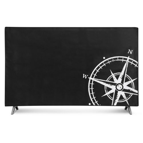 Κάλυμμα Kwmobile για τηλεόραση 43 ιντσών, Μαύρο/Λευκό, Πλαστικό, 52797.07