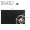 Κάλυμμα Kwmobile για τηλεόραση 43 ιντσών, Μαύρο/Λευκό, Πλαστικό, 52797.07