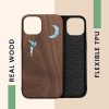 Θήκη Kwmobile για Apple iPhone 13, Πολύχρωμη, Ξύλο/Σιλικόνη, 55953.16