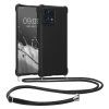 Θήκη Kwmobile με κορδόνι για Motorola Edge 40 Pro/Edge Plus (2023), μαύρη, σιλικόνη, 61504.01