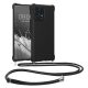Θήκη Kwmobile με κορδόνι για Motorola Edge 40 Pro/Edge Plus (2023), μαύρη, σιλικόνη, 61504.01