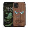 Θήκη Kwmobile για Apple iPhone 11, Πολύχρωμη, Ξύλο/Σιλικόνη, 49799.19
