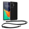 Θήκη Kwmobile με κορδόνι για OnePlus Nord N30/Nord CE 3 Lite, Διαφανής/Μαύρη, Σιλικόνη, 61495.01