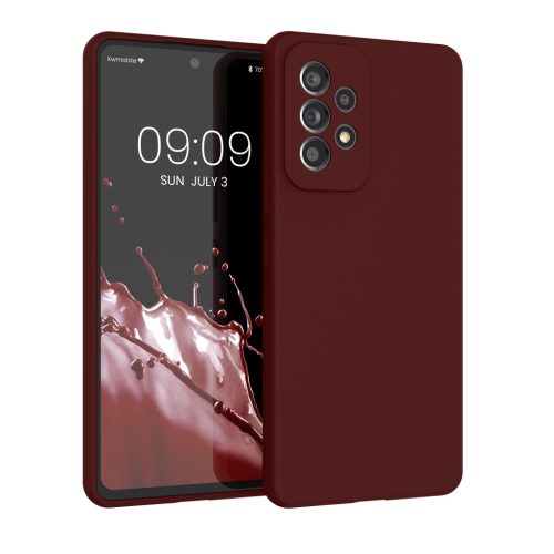 Θήκη Kwmobile για Samsung Galaxy A53 5G, Σκούρο Κόκκινο, Σιλικόνη, 57835.19