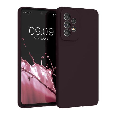 Θήκη Kwmobile για Samsung Galaxy A53 5G, Σκούρο Μωβ, Σιλικόνη, 57835.114