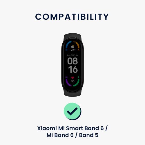 Σετ 2 ιμάντες Kwmobile για Xiaomi Mi Smart Band 6/Mi Band 6/Band 5, Blue/Red, Silicone, 59792.06