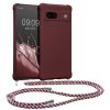 Θήκη Kwmobile με κορδόνι για Google Pixel 7a, Μωβ, Σιλικόνη, 61600.187