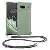 Θήκη Kwmobile με κορδόνι για Google Pixel 7a, ανοιχτό πράσινο, σιλικόνη, 61600.172