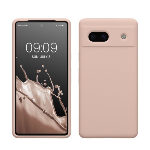Θήκη Kwmobile για Google Pixel 7a, Κρεμ, Σιλικόνη, 61597.225