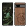 Θήκη Kwmobile για Google Pixel 7a, Καφέ, Ξύλο/Σιλικόνη, 61603.02