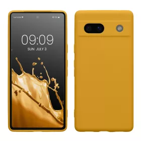   Θήκη Kwmobile για Google Pixel 7a, Πορτοκαλί, Σιλικόνη, 61598.191